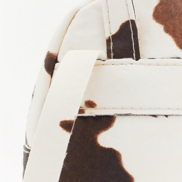 NWT Cow Print Faux Leather Mini Backpack - Picture 4 of 4